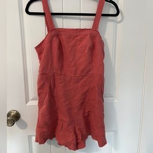 Flattering salmon romper